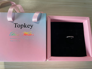 Topkey Metal Rings with Gift Box