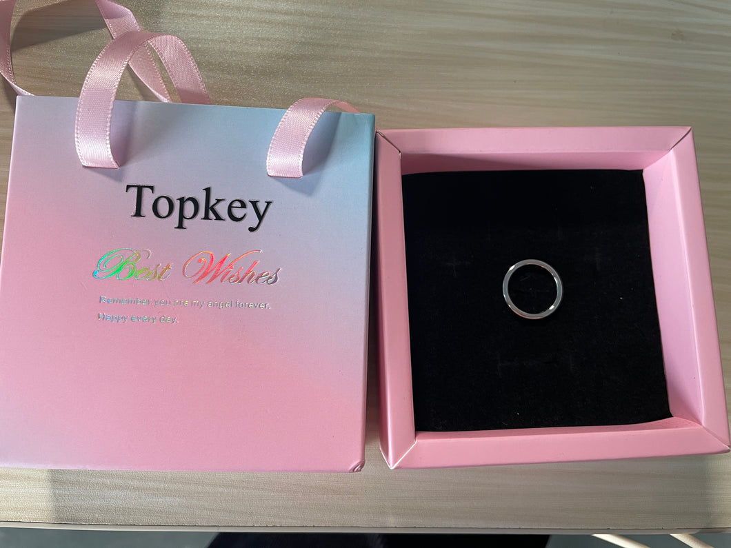 Topkey Metal Rings with Gift Box