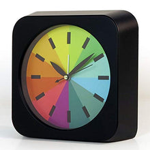 Load image into Gallery viewer, Topkey Alarm Clock 7 Inch Bedside Silent Cute Rainbow Desk Clock for Kids Boys Girls (Round)