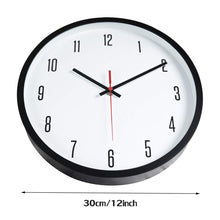 Load image into Gallery viewer, Topkey 12 Inch Wall Clock Silent Non-ticking Modern Round Wall Clocks for Living Room Kitchen Bedroom Home Office (Battery Not Included) Arabic Numerals
