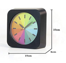 Load image into Gallery viewer, Topkey Alarm Clock 7 Inch Bedside Silent Cute Rainbow Desk Clock for Kids Boys Girls (Round)