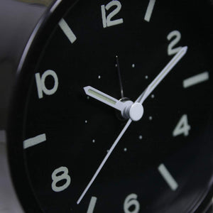 Topkey Alarm Clock Small Cute Silent Table Bedside Round Alarm Clock (Battery Not Included) Black