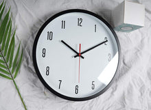 Load image into Gallery viewer, Topkey 12 Inch Wall Clock Silent Non-ticking Modern Round Wall Clocks for Living Room Kitchen Bedroom Home Office (Battery Not Included) Arabic Numerals
