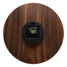 Load image into Gallery viewer, Topkey 12 Inch Luminous Wall Clock Silent Wooden Design Night Lights Round Wall Clock  (Battery Not Included) - Brown