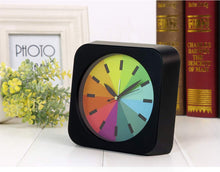 Load image into Gallery viewer, Topkey Alarm Clock 7 Inch Bedside Silent Cute Rainbow Desk Clock for Kids Boys Girls (Round)