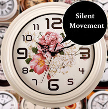 Load image into Gallery viewer, Topkey 12 Inch Wall Clock Silent Non-ticking Vintage Wall Clocks for Living Room Kitchen Bedroom Home Office (Battery Not Included) - White