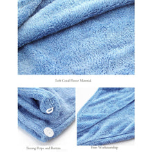 Load image into Gallery viewer, Topkey Microfiber Hair Turban Towel Wrap Super Absorbent Hair Towel for Kids and Adults